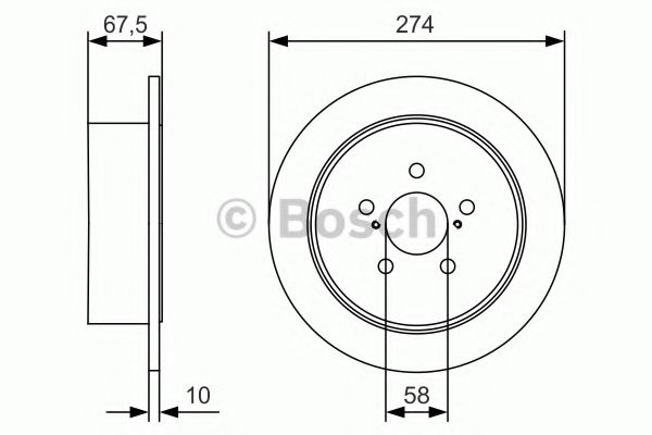 Тормозной диск BOSCH 0 986 479 A82