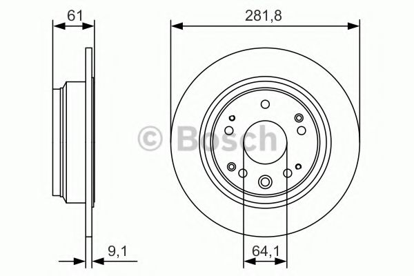 Тормозной диск BOSCH 0 986 479 A91