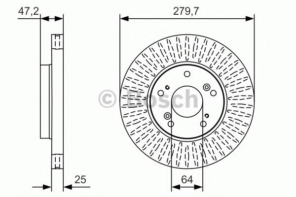 Тормозной диск BOSCH 0 986 479 B01