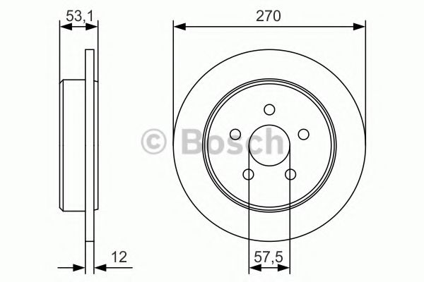 Тормозной диск BOSCH 0 986 479 B08