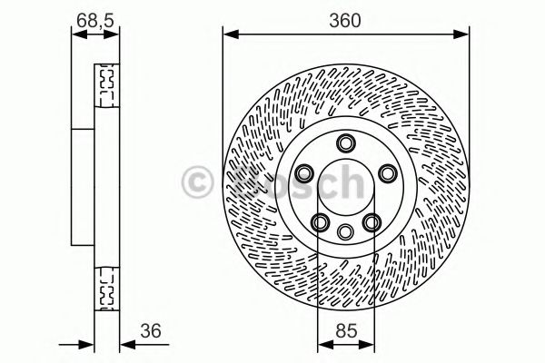 Тормозной диск BOSCH 0 986 479 B12