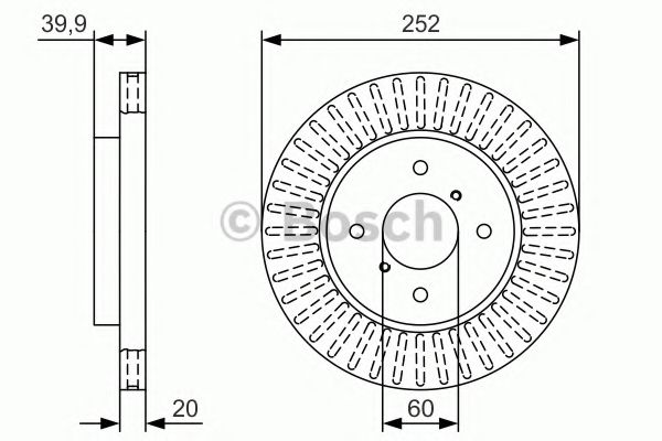 Тормозной диск BOSCH 0 986 479 T19