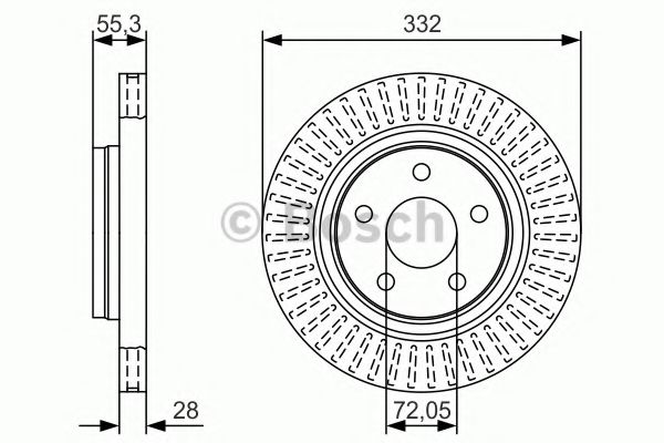 Тормозной диск BOSCH 0 986 479 T26