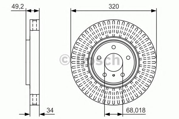 Тормозной диск BOSCH 0 986 479 T32