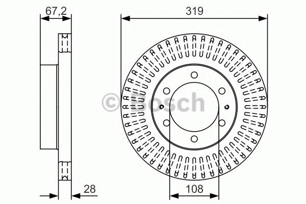 Тормозной диск BOSCH 0 986 479 T36