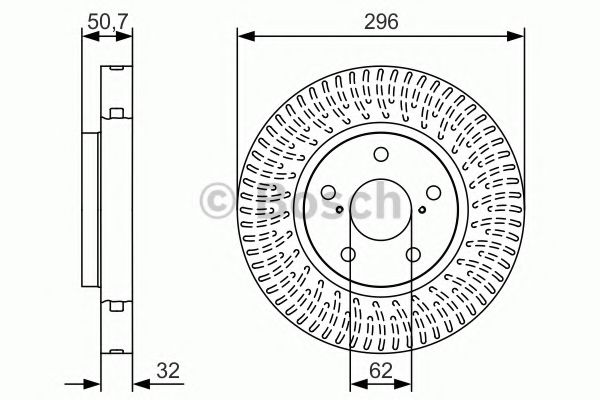 Тормозной диск BOSCH 0 986 479 T37