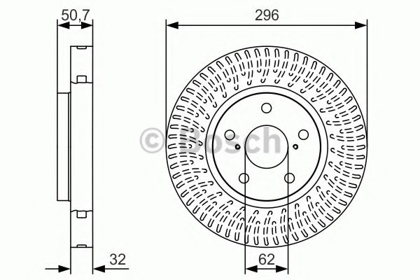 Тормозной диск BOSCH 0 986 479 T38