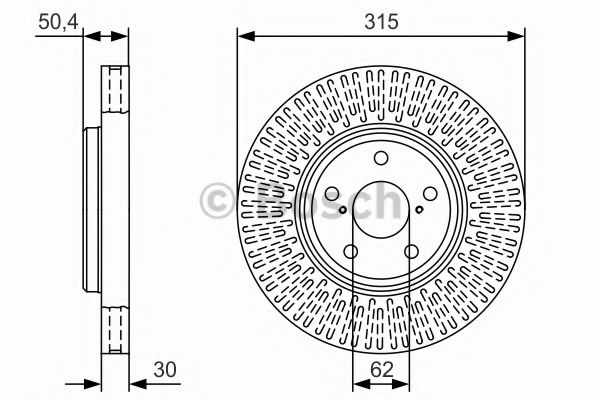 Тормозной диск BOSCH 0 986 479 T40