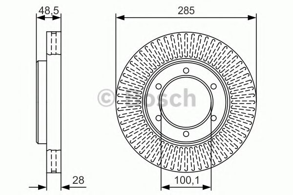 Тормозной диск BOSCH 0 986 479 T45