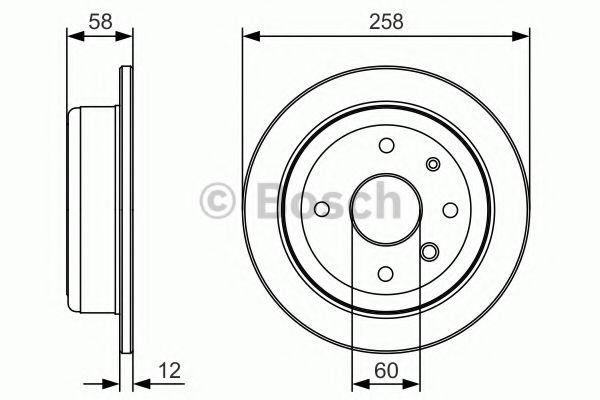 Тормозной диск BOSCH 0 986 479 T52