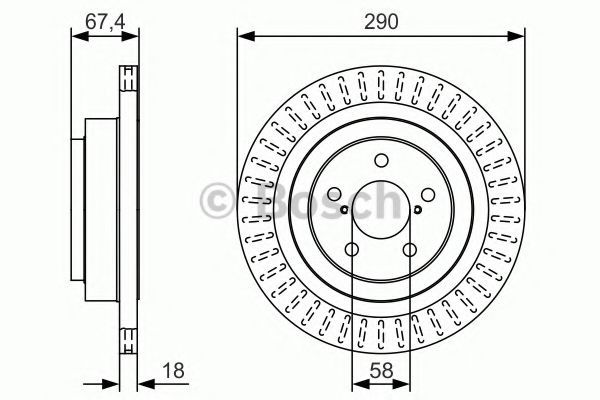 Тормозной диск BOSCH 0 986 479 T56