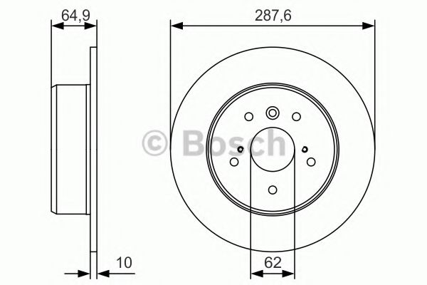 Тормозной диск BOSCH 0 986 479 T69