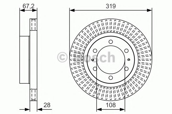 Тормозной диск BOSCH 0 986 479 T80