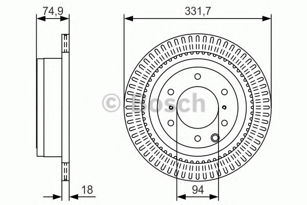 Тормозной диск BOSCH 0 986 479 T90