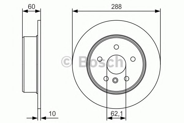 Гальмівний диск BOSCH 0 986 479 T97