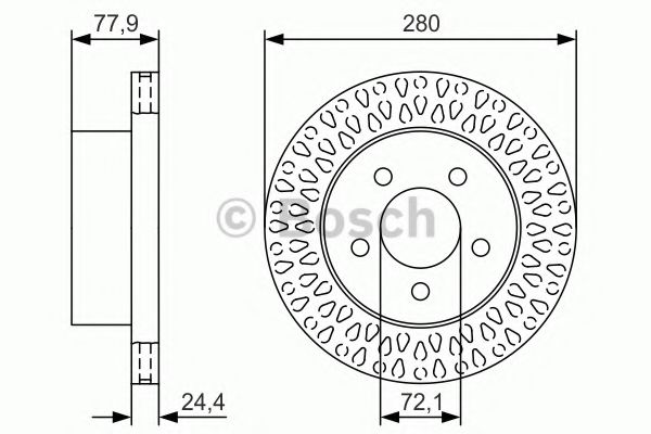 Тормозной диск BOSCH 0 986 479 U00