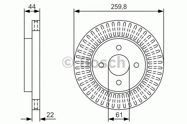 Тормозной диск BOSCH 0 986 479 U02