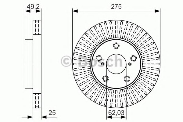 Тормозной диск BOSCH 0 986 479 U19