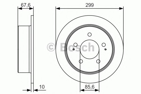 Тормозной диск BOSCH 0 986 479 U21