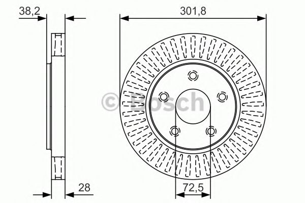 Тормозной диск BOSCH 0 986 479 U45