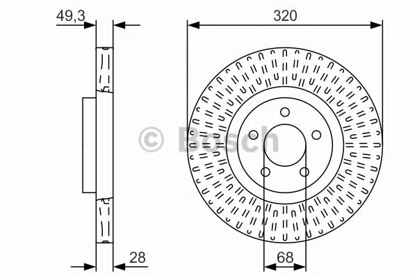 Тормозной диск BOSCH 0 986 479 U56
