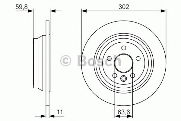 Тормозной диск BOSCH 0 986 479 U58