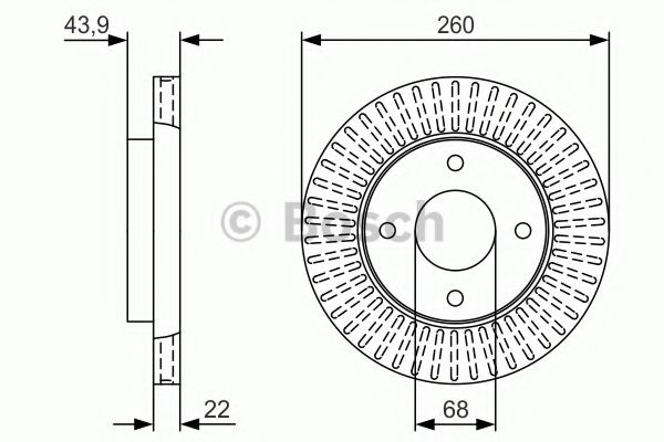 Тормозной диск BOSCH 0 986 479 U61