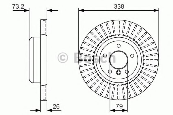 Тормозной диск BOSCH 0 986 479 U64