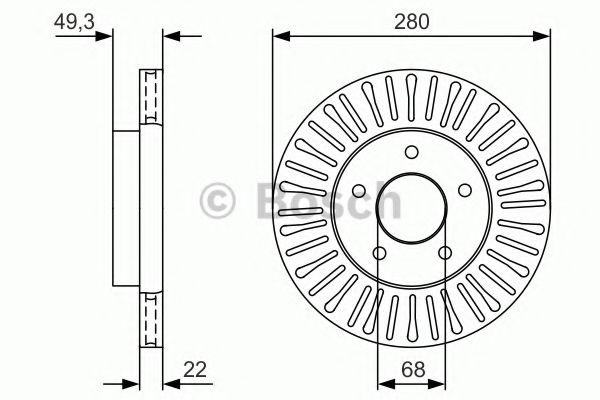 Тормозной диск BOSCH 0 986 479 U72