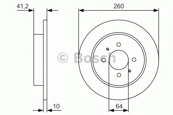 Тормозной диск BOSCH 0 986 479 U75