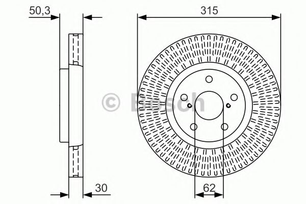 Тормозной диск BOSCH 0 986 479 U77