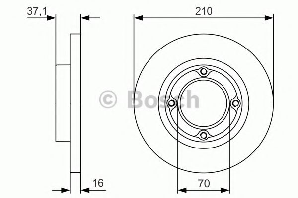 Тормозной диск BOSCH 0 986 479 U96