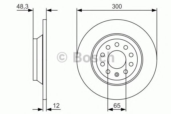 Тормозной диск BOSCH 0 986 479 V01