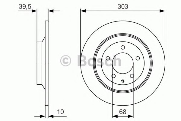 Тормозной диск BOSCH 0 986 479 V04