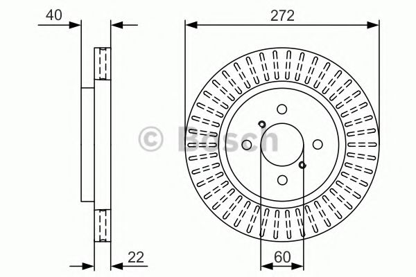 Тормозной диск BOSCH 0 986 479 V08