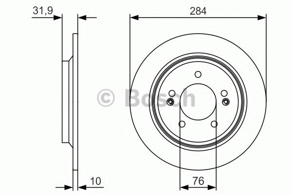 Тормозной диск BOSCH 0 986 479 V09
