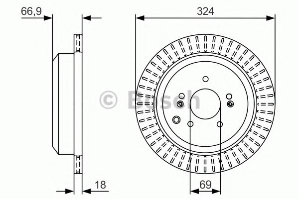 Тормозной диск BOSCH 0 986 479 V10