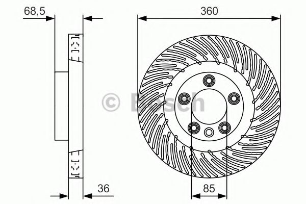 Гальмівний диск BOSCH 0 986 479 V12