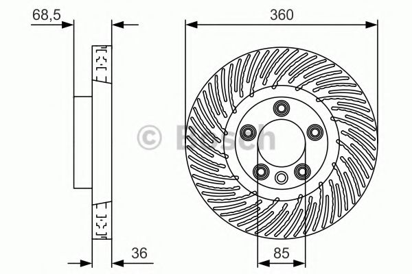 Гальмівний диск BOSCH 0 986 479 V13