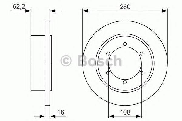 Тормозной диск BOSCH 0 986 479 V14