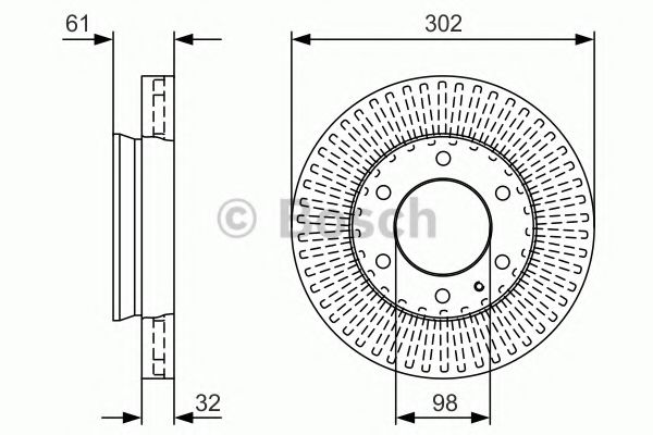 Тормозной диск BOSCH 0 986 479 V32