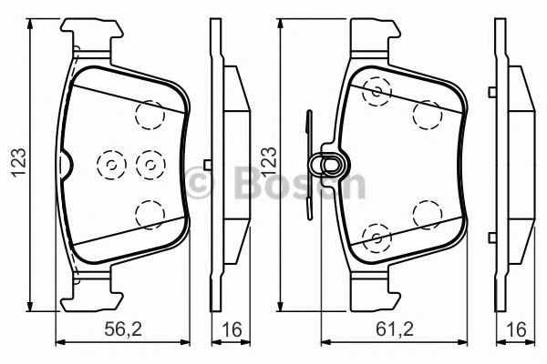 Тормозные колодки BOSCH 0 986 494 658