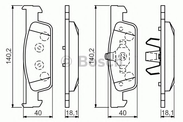 Тормозные колодки BOSCH 0 986 494 661