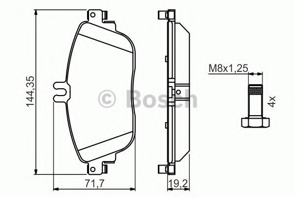 Тормозные колодки BOSCH 0 986 494 662