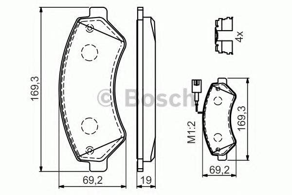 Тормозные колодки BOSCH 0 986 494 589