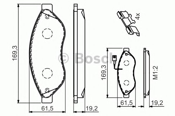 Тормозные колодки BOSCH 0 986 494 591