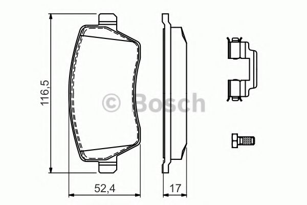 Тормозные колодки BOSCH 0 986 494 592