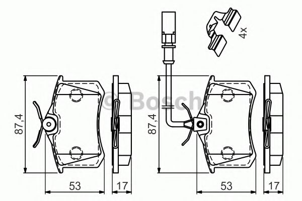 Тормозные колодки BOSCH 0 986 494 599