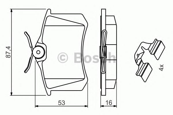 Тормозные колодки BOSCH 0 986 494 600