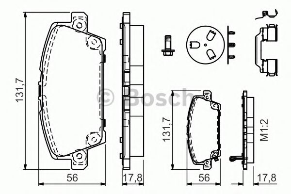 Тормозные колодки BOSCH 0 986 494 611